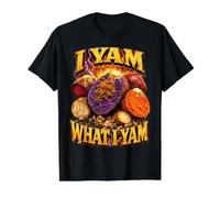 Ich Yam was Ich Yam Bootleg Meme Ube Pun Purple Yam Dad Witz Preisgünstiges Grafik-T-Shirt