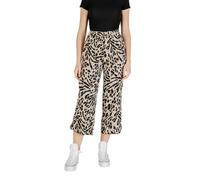 ICHI Beiger Viskose Crop-Hosen XL