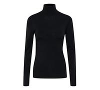 ICHI Slim Fit Rollkragenpullover aus Viskose-Mix Modell 'MAFA' in Black, Größe XL