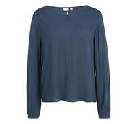 ICHI Damen Bluse Hemdbluse Langarm 20108994, Größe:M, Farbe:Total Eclipse (14044)