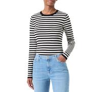 ICHI Damen Ihdiane Pullover, 203327/Black/Almond Milk Stripe, S EU