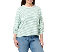 ICHI Damen Ihmira Loose Ls3 T-Shirt, 204200/Cloud Dancer W. Beryl Green, M EU