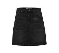 ICHI IHAVENY Damen Rock Jeansrock Minirock mit Eingrifftaschen Gürtelschlaufen A-Linie, Größe:40, Farbe:Washed Black (200341)