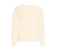 ICHI IHBosten Damen Strickpullover Grobstrick Pullover Pulli mit Rippbündchen Rundhals Loose fit, Größe:S, Farbe:Almond Milk (124301)