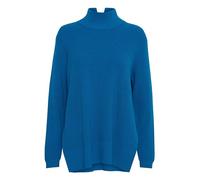 ICHI IHBOSTON LS2 Damen Strickpullover Pullover Pulli Stehkragen 50% Viskose, 28% Polyester, 22% Nylon Loose fit, Größe:M, Farbe:Indigo Bunting (184250)
