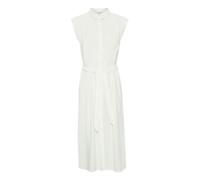 ICHI IHCINOMA Damen Blusenkleid Lange Bluse Kleid Hemdkragen mit Köpfen, Größe:40, Farbe:Cloud Dancer (114201)