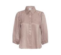 Langarmbluse ICHI "Langarmbluse IHCOLORADA SH", Damen, Gr. 40, braun (fungi), Obermaterial: 60% Viskose LENZING ECOVERO CV LenzEcov. 40% Viskose LENZING ECOVERO CV LenzEcov., Basic, normal, Blusen (62