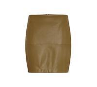 ICHI IHCOMANO Damen Rock Minirock mit Seitenverschuss Kunstlederoptik Slim fit, Größe:36, Farbe:Lizard (180629)