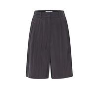 ICHI IHGRETHA SHO Damen Sweatshorts Bermuda Shorts Kurze Hose mit Gummizug und Gürtelschlaufen, Größe:34, Farbe:Asphalt (190201)