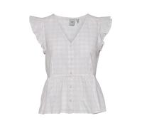 ICHI IHGRY TO5 Damen Bluse Kurzarm mit V-Ausschnitt aus 100% Baumwolle Vichy Karo, Größe:40, Farbe:Lavender Fog (133820)