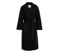 ICHI IHJANNET JA2 Damen Wintermantel Wollmantel Winterjacke mit Reverskragen Taschen und Gürtel, Größe:40, Farbe:Black (194008)