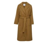 ICHI IHJANNET JA2 Damen Wintermantel Wollmantel Winterjacke mit Reverskragen Taschen und Gürtel, Größe:42, Farbe:Antique Bronze (171028)