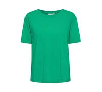 ICHI IHJESSA SS Damen T-Shirt Kurzarm Shirt mit Rundhalsausschnitt unifarben aus 100% Baumwolle, Größe:L, Farbe:Holly Green (165932)