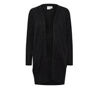 ICHI IHKAMARA CA2 Damen Lange Strickjacke Feinstrick Cardigan Longstrickjacke Long-Strickcardigan Regular-Fit, Größe:2XL, Farbe:Black (194008)