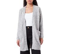 ICHI IHKAMARA CA2 Damen Lange Strickjacke Feinstrick Cardigan Longstrickjacke Long-Strickcardigan Regular-Fit, Größe:XL, Farbe:Grey Melange (200318)
