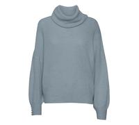 ICHI IHKamara Damen Rollkragenpullover Pullover Pulli mit Rollkragen Rippbündchen leicht elastisch Loose fit, Größe:L, Farbe:Blue Mirage (184215)