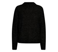 ICHI IHKAMARA LS3 Damen Strickpullover Feinstrick Pullover Strickpullover mit Turtleneck Regular-Fit, Größe:M, Farbe:Black (194008)