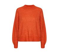 ICHI IHKAMARA LS5 Damen Strickpullover Strickpullover mit Turtleneck und Ballonärmeln Regular-Fit, Größe:L, Farbe:Koi (171452)