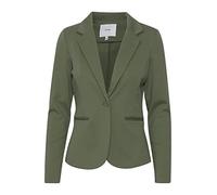 ICHI IHKATE BL Damen Blazer Kurzblazer Jacke Ein-Knopf-Blazer mit Stretch und Reverskragen, Größe:XL, Farbe:Thyme (190309)