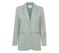 Kurzblazer ICHI "Kurzblazer IHKate" Gr. S, blau (ether), Damen, Obermaterial: 70% Polyester PES. 28% Viskose LENZING ECOVERO CV LenzEcov. 2% Elasthan EL., Blazer (74692650-S) ether