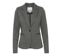 ICHI IHKate Damen Blazer Anzugsblazer Jackenblazer mit Reverskragen 1-Knopf-Manschette Paspeltaschen Regular fit, Größe:L, Farbe:Black/Grey Houndstooth (203946)
