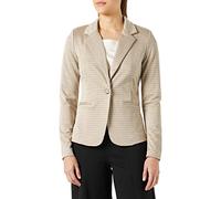 ICHI IHKATE Damen Blazer Kurzblazer Jacke mit Stretch und Reverskragen, Größe:L, Farbe:Sandshell (130907)