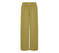 ICHI IHKate Damen Hose Stoffhose Culotte-Hose mit Stretch hoher Elastikbund weiter Schnitt Ziernäthe, Größe:M, Farbe:Mayfly (180220)