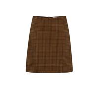 ICHI IHKate Damen Rock A-Linien-Rock Minirock mit Reißverschluss Seitenschlitz leicht elastisch A-Linie, Größe:M, Farbe:Monk's Robe Check Jacquard (203791)