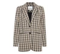 ICHI IHKATE HOUNDSTOOTH OVERSIZE BL Damen Blazer Jackenblazer 59% Polyester, 39% Viskose, 2% Elasthan loose fit, Größe:L, Farbe:Doeskin Houndstooth (202751)