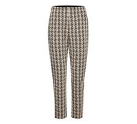 ICHI IHKATE Houndstooth PA Damen Stoffhose Hose 59% Polyester, 39% Viskose, 2% Elasthan Regular fit, Größe:M, Farbe:Doeskin Houndstooth (202751)