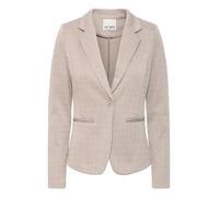 ICHI IHKATE Jacquard Damen Blazer Jackenklazer mit Reverskragen Paspeltaschen V-Ausschnitt 1-Knopf-Form leicht elastisch Slim fit, Größe:M, Farbe:Fungi/Almond Milk Herringbone (204261)