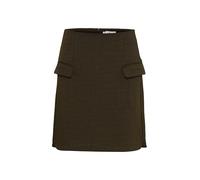 ICHI IHKATE Jacquard Damen Rock A-Linie-Rock Minirock mit Reißverschluss A-Form Außentaschen, Größe:S, Farbe:Black/Lizard Herringbone (203618)