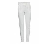 Stoffhose ICHI "Stoffhose IHKate", Damen, Gr. XS, N-Gr, rot (cloud dancer), Obermaterial: 74% Polyester PES. 22% Viskose CV. 4% Elasthan EL., unifarben, casual, regular fit knöchellang, Hosen (3337930