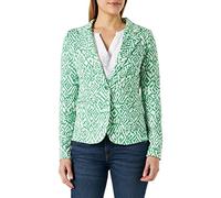 ICHI IHKATE PRINT BL14 Damen Blazer Kurzblazer Jacke gemusterter Ein-Knopf-Blazer mit Stretch und Reverskragen, Größe:XL, Farbe:Greenbriar Ikat Print (201904)