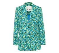 ICHI IHKATE Print Oversize BL Damen Blazer Jackenblazer 74% Polyester, 22% Viskose, 4% Elasthan Loose fit, Größe:L, Farbe:Blue Green Multi Flower AOP (202699)