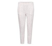 ICHI IHKATE Print PA16 Damen Hose Stoffhose mit Stretch Elastikbund Enger Schnitt, Größe:S, Farbe:Cloud Dancer Multi Stripe AOP (202016)