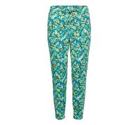 ICHI IHKATE Print PA21 Damen Stoffhose Hose 74% Polyester, 22% Viskose, 4% Elasthan Regular fit, Größe:M, Farbe:Blue Green Multi Flower AOP (202699)