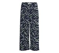 ICHI IHKATE Print PA23 Damen Stoffhose Hose 74% Polyester, 22% Viskose, 4% Elasthan Regular fit, Größe:L, Farbe:Total Eclipse Zebra Flower AOP (202811)