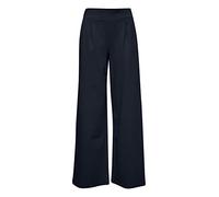 ICHI IHKATE SUS LONG WIDE PA2 Damen Hose Stoffhose mit Stretch hoher Elastikbund weiter Schnitt, Größe:L, Farbe:Total Eclipse (194010)