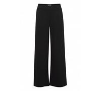 ICHI IHKATE SUS Long Wide PA2 Damen Hose Stoffhose mit Stretch hoher Elastikbund weiter Schnitt, Größe:XL, Farbe:Black (194008)