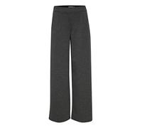 ICHI IHKATE SUS Long Wide PA2 Damen Hose Stoffhose mit Stretch hoher Elastikbund weiter Schnitt, Größe:XS, Farbe:Dark Grey Melange (200319)