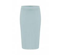 ICHI IHKATE SUS OFFICE SK Damen Kurzer Rock Midi-Pencilskirt mit Schlitz Stretch Slim-Fit, Größe:M, Farbe:Ether (144506)