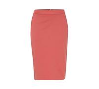 ICHI IHKATE SUS OFFICE SK Damen Kurzer Rock Midi-Pencilskirt mit Schlitz Stretch Slim-Fit, Größe:M, Farbe:Mineral Red (171537)