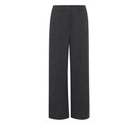 ICHI IHKATE SUS Office Wide PA Damen Hose Stoffhose mit Stretch gerader Schnitt, Größe:M, Farbe:Dark Grey Melange (200319)