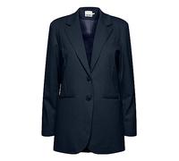 ICHI IHKATE SUS OVERSIZE BL Damen Blazer Longblazer Jacke Long-Blazer mit Knöpfen Stretch und Reverskragen, Größe:L, Farbe:Total Eclipse (194010)