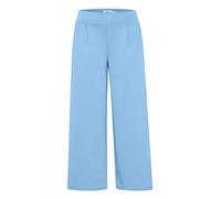 ICHI IHKATE SUS WIDE PA Damen Hose Stoffhose mit Stretch gerader Schnitt Elastikbund Crop Länge, Größe:XL, Farbe:Little Boy Blue (164132)