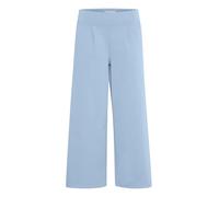 ICHI IHKATE SUS WIDE PA Damen Hose Stoffhose mit Stretch gerader Schnitt Elastikbund Crop Länge, Größe:M, Farbe:Placid Blue (153920)