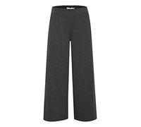 Stoffhose ICHI "Stoffhose IHKate", Damen, Gr. XXL, N-Gr, grau (dunkelgrau melange), Obermaterial: 74% Polyester PES. 22% Viskose LENZING ECOVERO CV LenzEcov. 4% Elasthan EL., casual, straight fit knöc