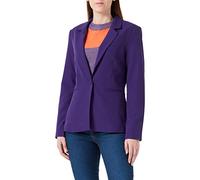 ICHI IHLEXI BL Damen Blazer Kurzblazer Jacke Ein-Knopf-Blazer mit Stretch und Reverskragen, Größe:38, Farbe:Violet Indigo (193750)