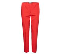 ICHI IHLEXI PA3 Damen Hose Stoffhose mit Stretch gerader Schnitt mit Elastikbund, Größe:38, Farbe:Poppy Red (171664)